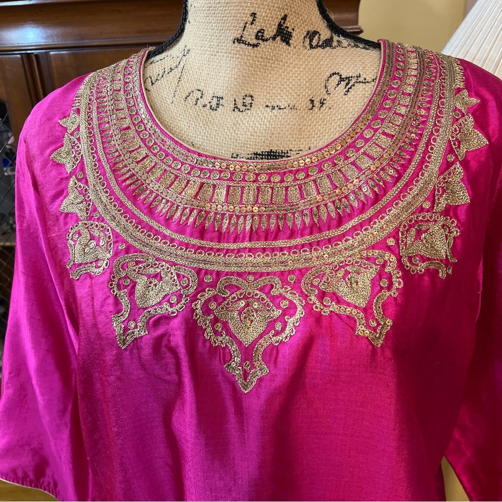 ❤️Seasons NWT Indian Silk Kurta.  Size XL. - Picture 3 of 11